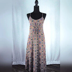 Xhilaration Floral Design Strappy Maxi Dress sz XS